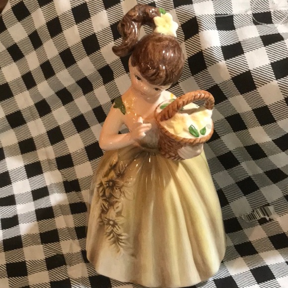 Enesco Other - Enesco Vintage 7 inches full body young girl planter made of glass